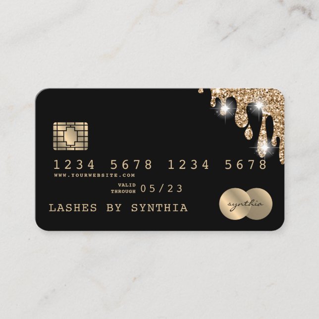 Visite Carte de crédit Styled Driving Gold (Devant)