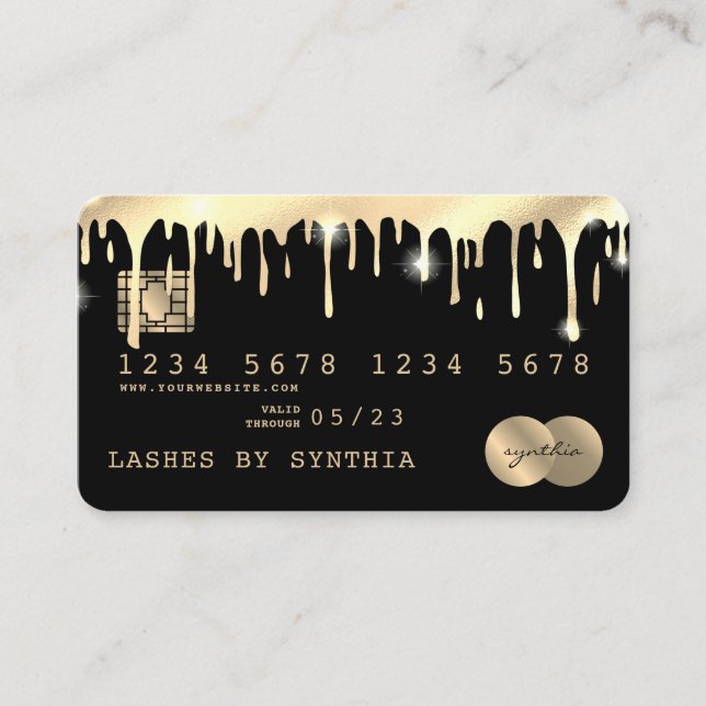 Visite Carte de crédit Styled Driving Gold (Devant)