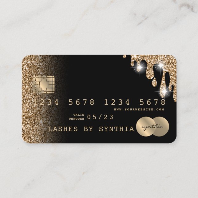 Visite Carte de crédit Styled Driving Gold (Devant)