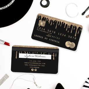 Visite Carte de crédit Styled Driving Gold