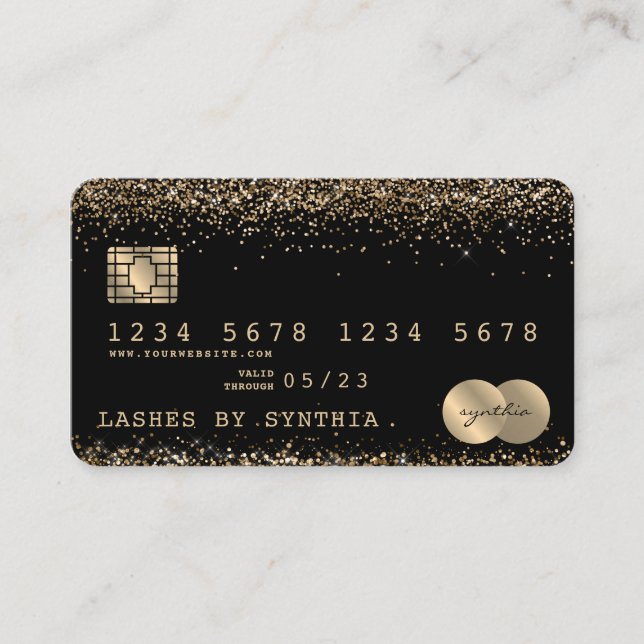 Visite Carte de crédit Styled Driving Gold (Devant)