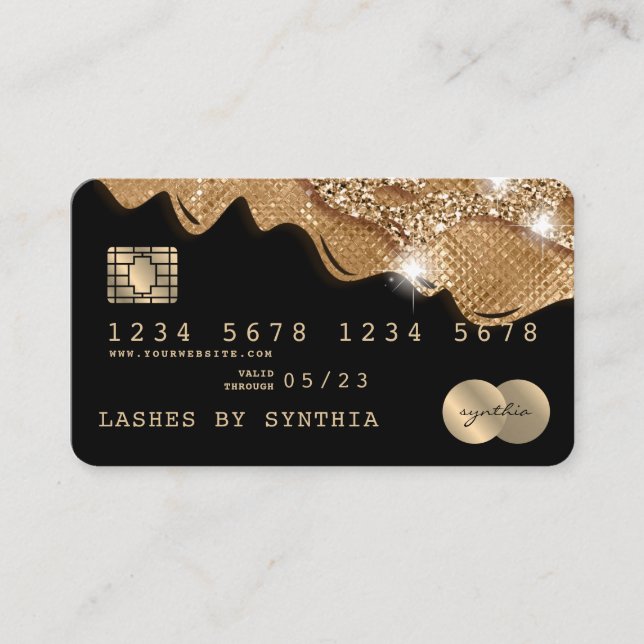 Visite Carte de crédit Styled Driving Gold (Devant)