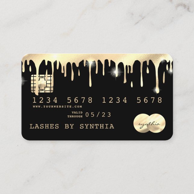 Visite Carte de crédit Styled Driving Gold (Devant)