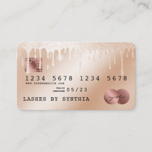 Visite Carte de crédit Styled Driving Gold