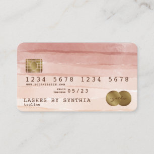 Visite Carte de crédit Styled Driving Or poussisty rose