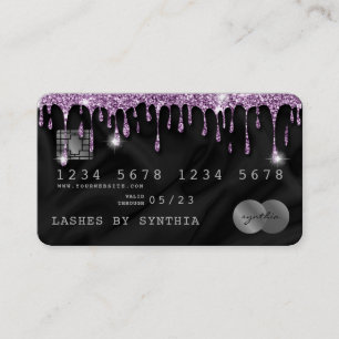 Visite Carte de crédit Styled Driving Violet Silk