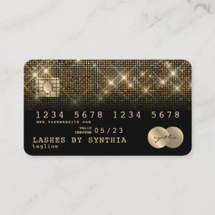 Visite Carte de crédit Styled Gold et Black
