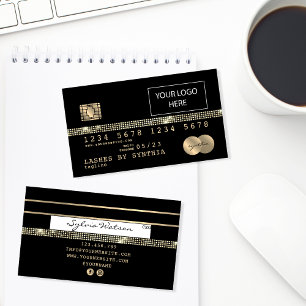 Visite Carte de crédit Styled Gold et Black