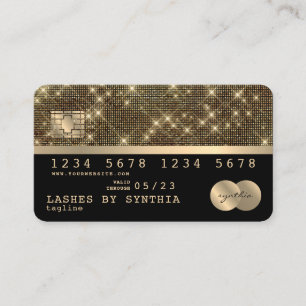 Visite Carte de crédit Styled Gold et Black