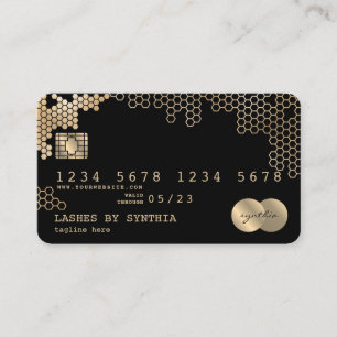 Visite Carte de crédit Styled or honeycomb féminin