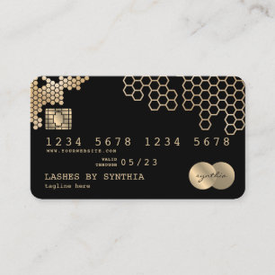 Visite Carte de crédit Styled or honeycomb féminin
