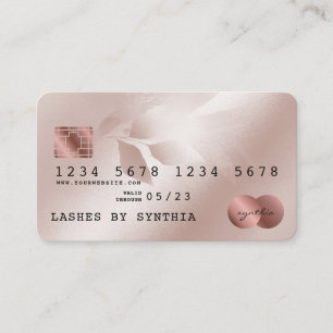 Visite Carte de crédit Styled Rose or aquarelle Floral