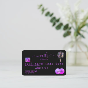 Visite Carte de crédit Styled RPurple