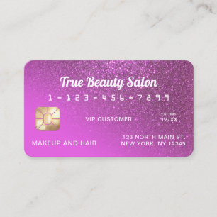 Visite Carte de crédit unique Sparkly Magenta Parties sci