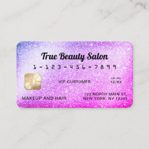 Visite Carte de crédit Unique Sparkly Mermaid Purple Part
