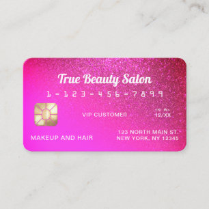 Visite Carte de crédit unique Sparkly Neon Punk Parties s