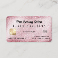 Carte de crédit unique Sparkly Pink Parties scinti