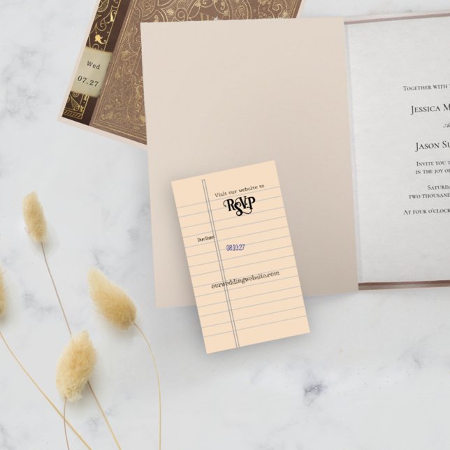 Visite Carte de date d'échéance de la bibliothèque RSVP (Créateur téléchargé)