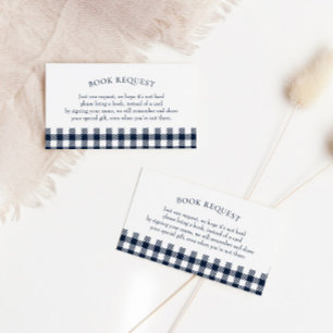 Visite Carte de demande de Baby shower bleue