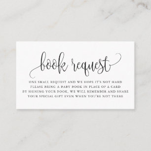Visite Carte de demande de Baby shower de carnet de scrip