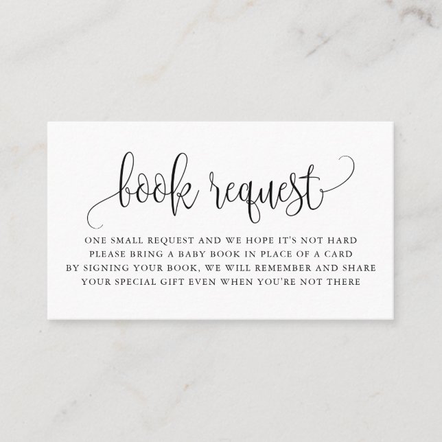 Visite Carte de demande de Baby shower de carnet de scrip (Devant)