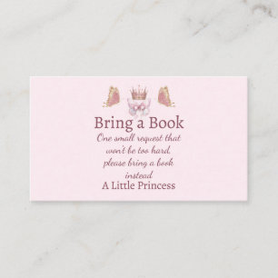 Visite Carte de demande de livre Princesse Rose Gold