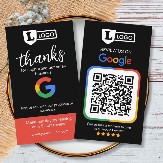 Visite Carte de demande de révision Google avec carte de  (Google review business cards)
