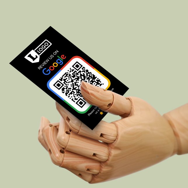 Visite Carte de demande de révision Google avec carte de  (Google business review request card with logo and qr code, get 5 star  reviews for your business)