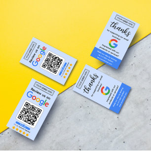 Visite Carte de demande de révision Google avec logo et c