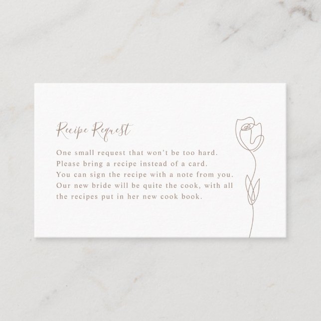 Visite Carte de demande de Rose de ligne de lunettes (Devant)