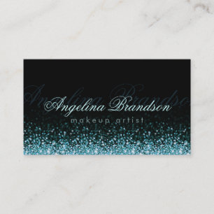Visite Carte de design bleu turquoise chatoyante