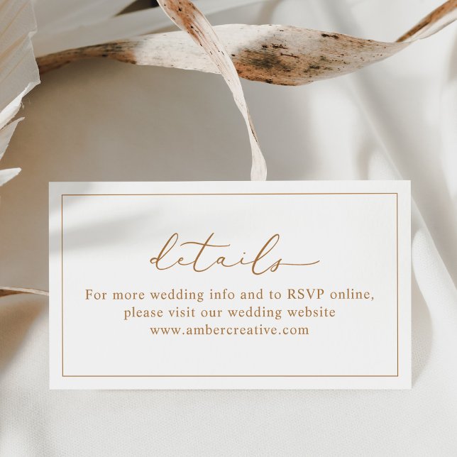 Visite Carte de détails du site web du Mariage simple (Créateur téléchargé)