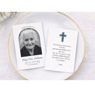 Visite Carte de deuil personnalisée 8,9 cm x 6,4 cm avec