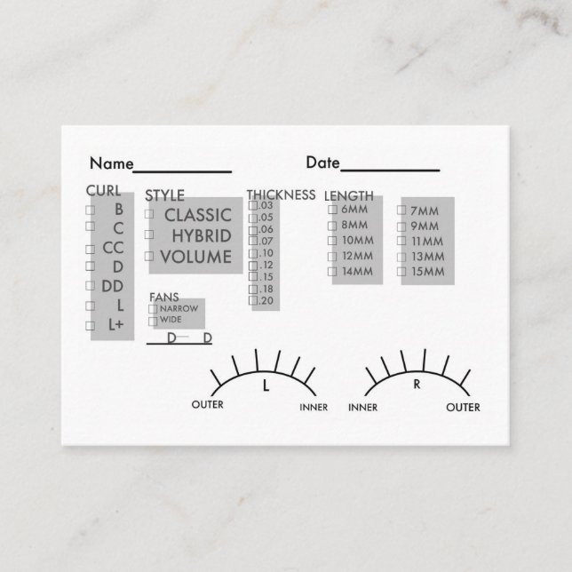 Visite Carte de disque de client de mèche (Devant)