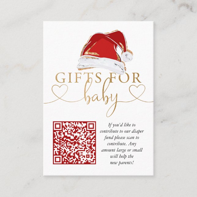 Visite Carte de fermeture du registre pour bébés de Noël  (Devant)