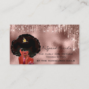 Visite Carte de fidélité 10 Punch Curly Rose Alyaa
