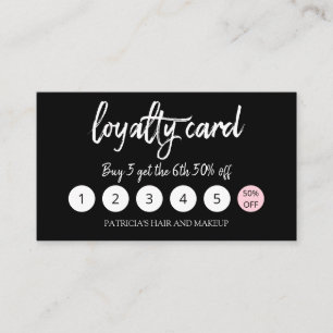 Visite Carte de fidélité 5 du salon de coiffure de l'arti