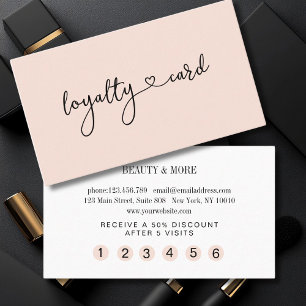 Visite Carte de fidélité 5 Ongles Cils Beauté Carte de vi
