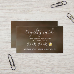 Visite Carte de fidélité à la typographie simple et éléga