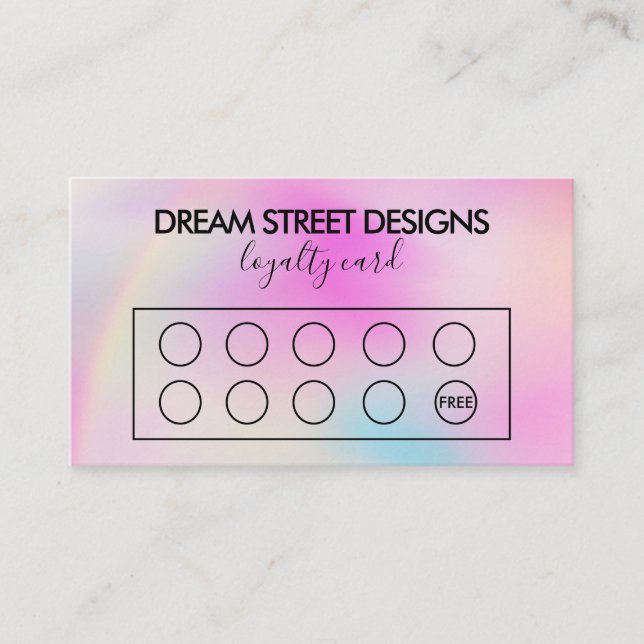 Visite Carte de fidélité avec changement de couleur perso (Devant)