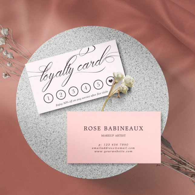 Visite Carte de fidélité Calligraphie tourbillonnant (Créateur téléchargé)