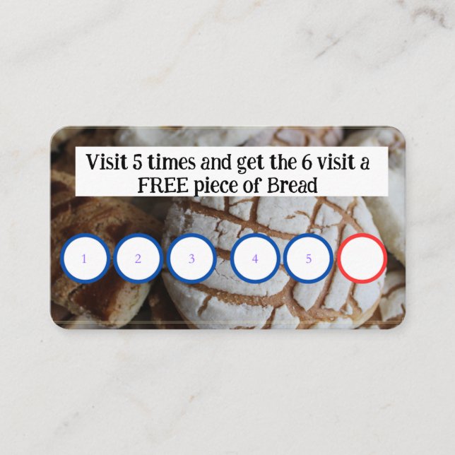 VISITE CARTE DE FIDÉLITÉ CLIENT - BOULANGERIE (Devant)