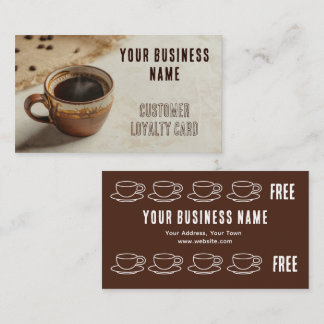Visite Carte de fidélité client pour café