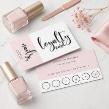 Carte de Fidélité Client Rose Pâle Nails Studio