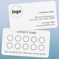 Carte de fidélité client simple avec logo et texte