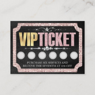 Visite Carte de fidélité client VIP Parties scintillant n