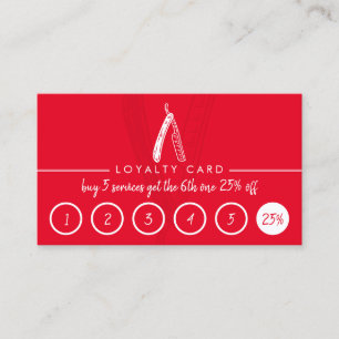 Visite Carte de Fidélité Coiffeur Barber Coiffure Remise
