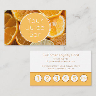 Visite Carte de fidélité de bar à jus