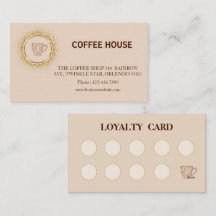 Carte de fidélité de café moderne simple