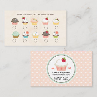 Visite Carte de fidélité de la boulangerie Cupcake